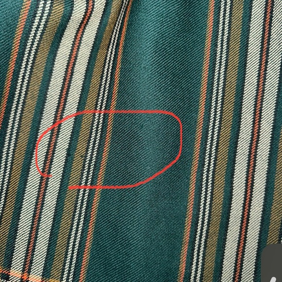 Vintage ALJEAN Canada 100% Green Plaid Wool Pleated Academia Wrap Skirt ~ Size M - Picture 9 of 10